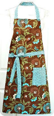SilverLining Designs - Apron Alluring Agapanthus, brown